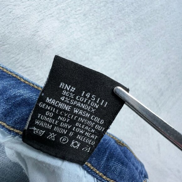 Denim Couture Slim Straight Leg Jeans Distressed Denim Womens Blue Size 7 - Picture 6 of 11